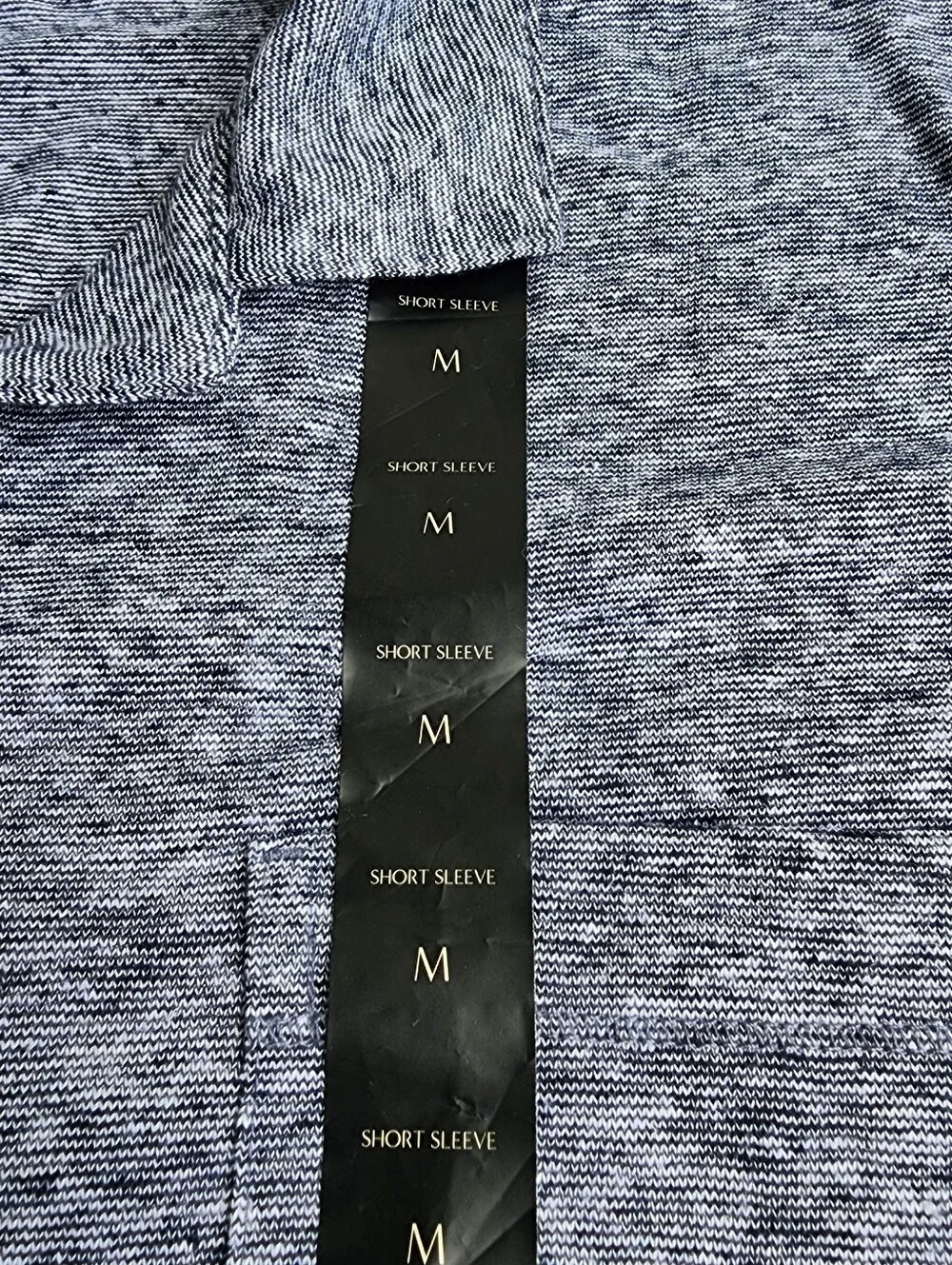NWT $60 Banana Republic Men’s Blue Short Sleeve Shirt Linen Blend Button Down M